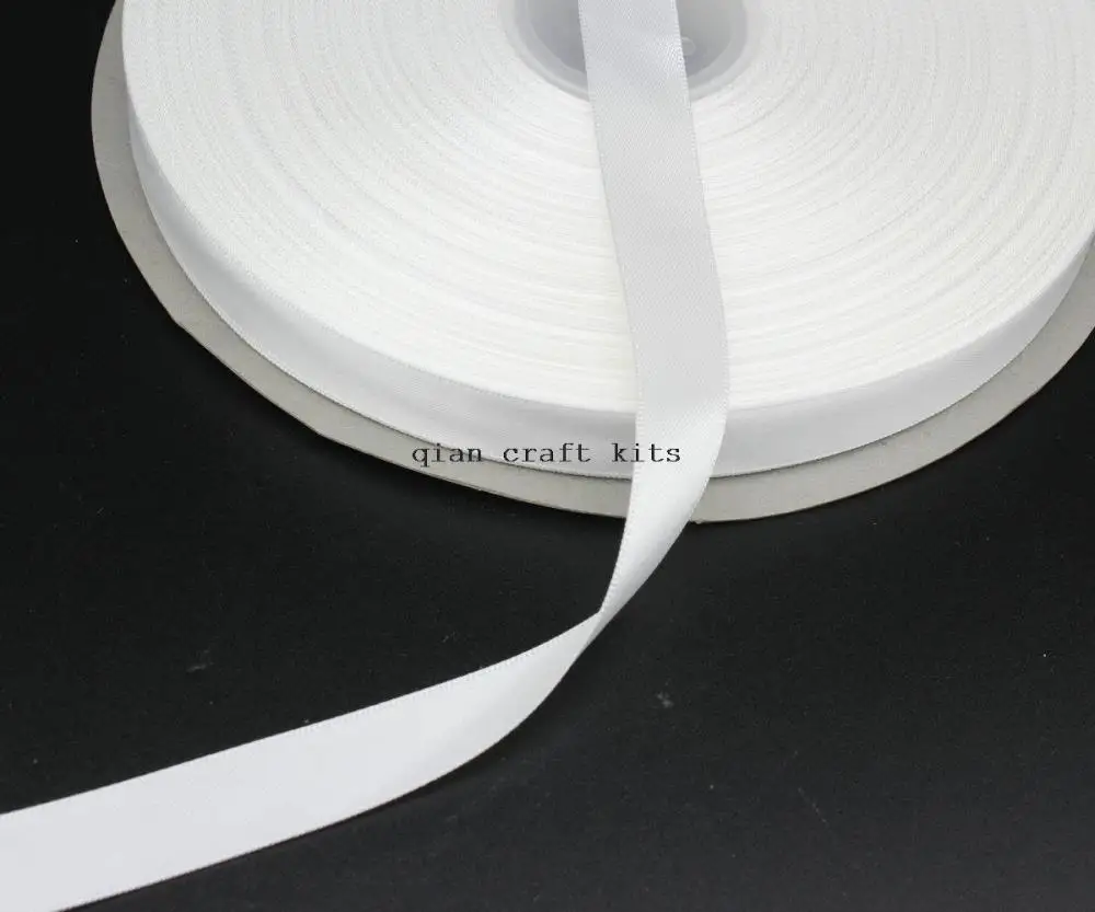 

200 Yards 16mm or 5/8" Double Face Satin Ribbon white Wholesale satin ribbon for Wedding Crafts Scrapping DIY bows