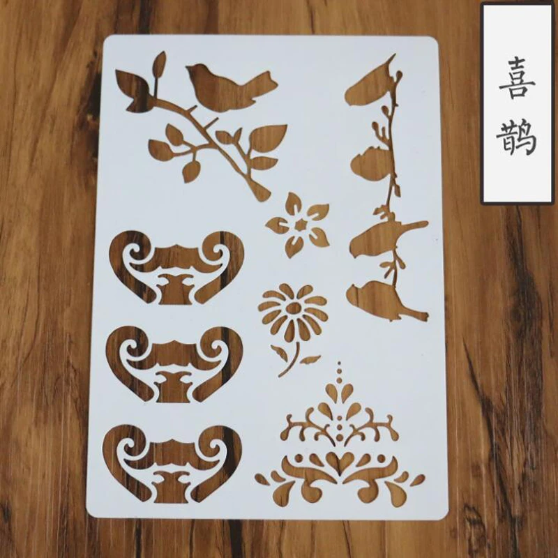 Stencils For Decor Drawing Children Cake Painting Template Plastic Scrapbooking Stamp Embossing Office School Supplies Reusable