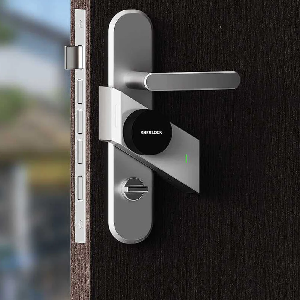 Sherlock S2 Silver Fingerprint + Password Smart Stick Lock Smart Door Lock Bluetooth Wirelless Open or Close Door By APP Control