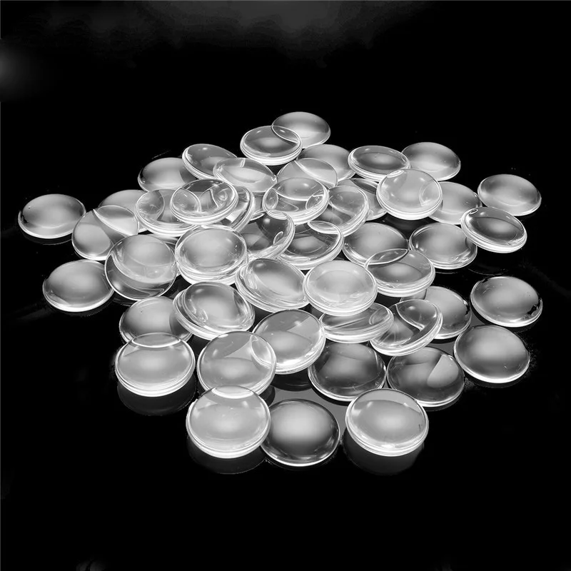 100pcs /lot 25mm Clear Round Glass Cabochon Flatback Domed Magnifying Pendant Tray Setting Base DIY Jewelry Findings Accessories