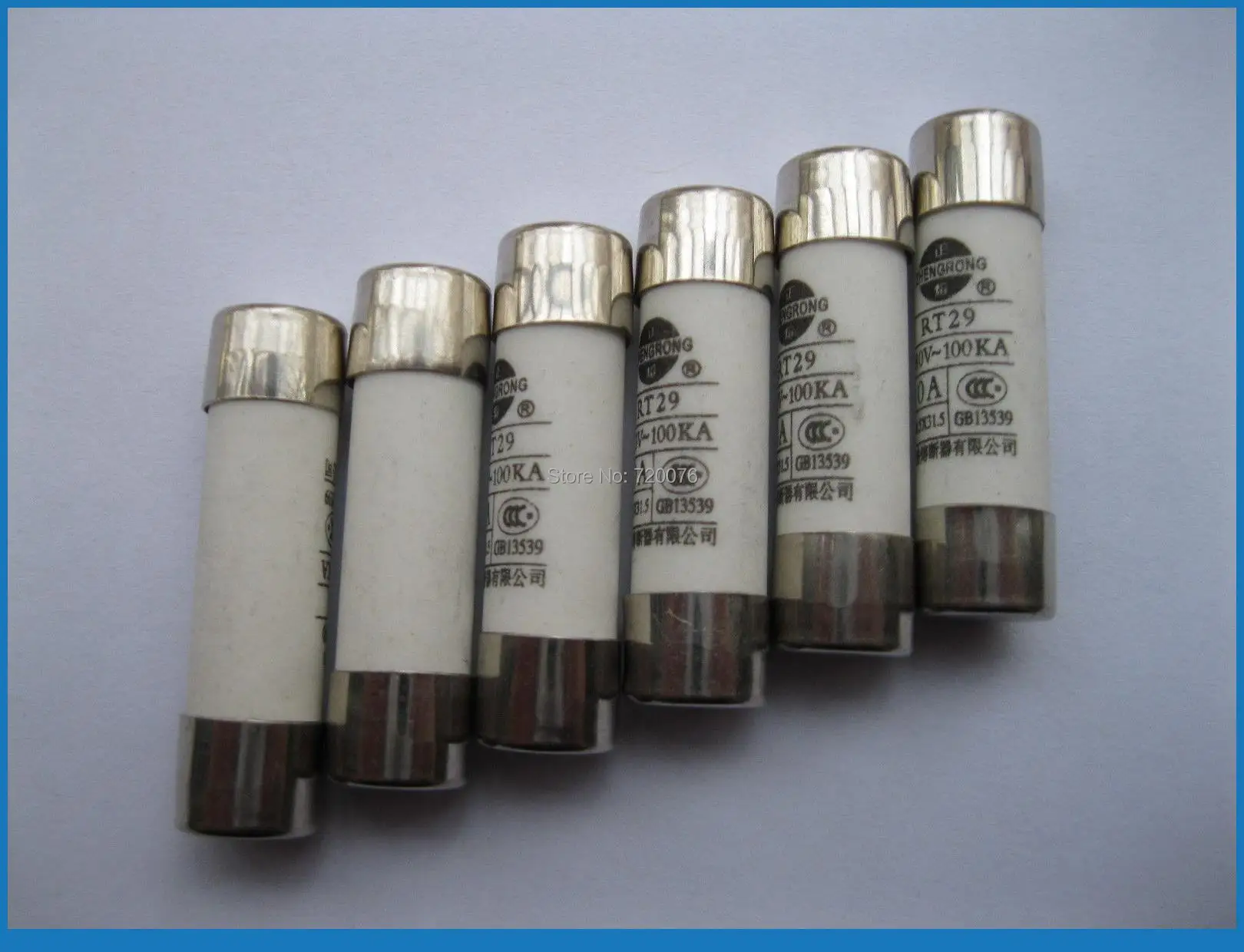 100 Pcs Powder Filled Cartridge Cylindrical Ceramic Fuses 4A 380V 10x38mm