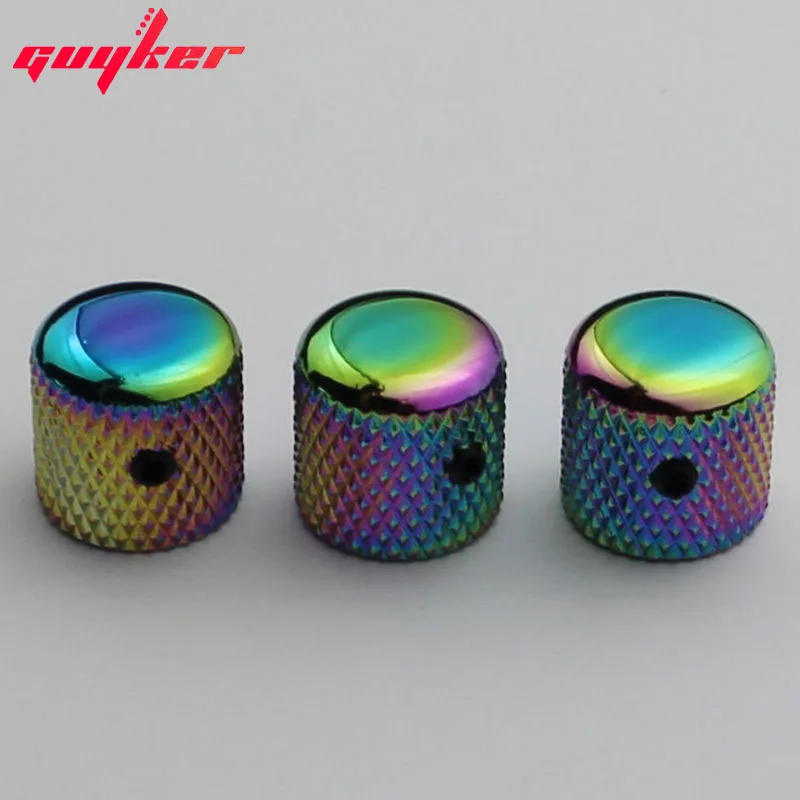 Dome Metal Chameleon Rainbow Knob For Electric Guitar Bass