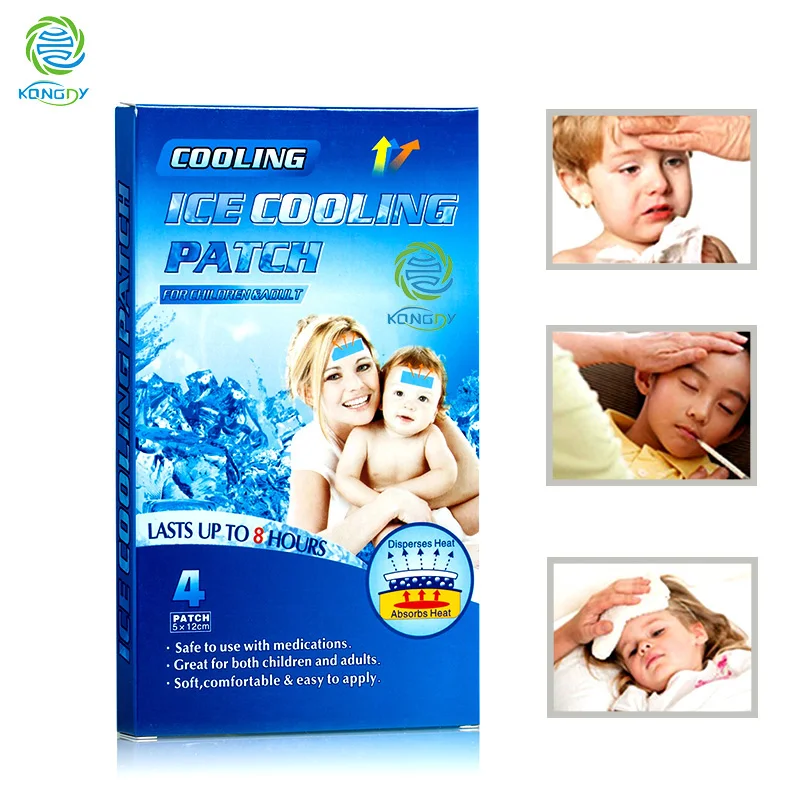 

Health Care KONGDY Baby Safe Hydrogel Fever Cooling Patch for Fever/Headache Relief 5*12 cm Cooling Gel Sheets 8 Pieces=2 Boxes