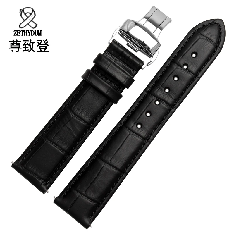 18/19/20/21/22/24mm Hot Sale Genuine Leather Watchband Black Brown Watch accessories For Tissot Strap Bracelet