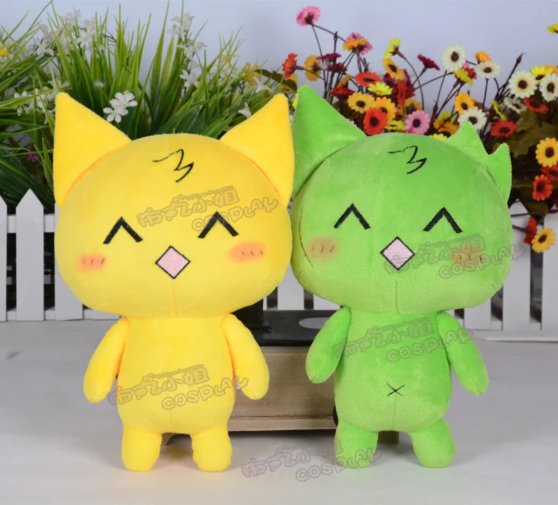 Mogeko Castle The Cat Mogeko Anime 28cm Green / Yellow Toy Cosplay Plush Cartoon Doll