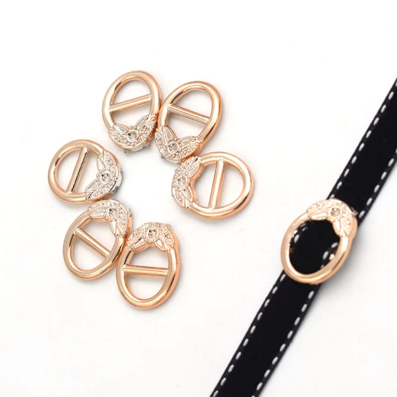 19*15mm,Hole :10mm,30pcs uv plated rose gold no fade ribbon buckles acessories Ribbon Slider Headband Hair Clip DIY bow making