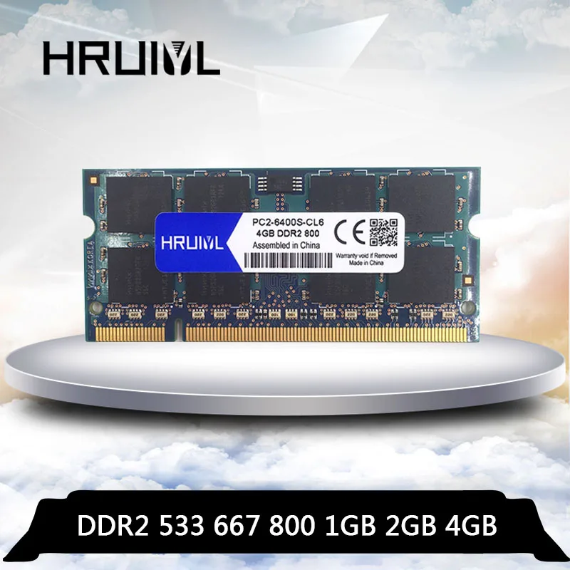 

HRUIYL Ram SO-DIMM DDR2 4GB 2GB 1GB PC2-4200S PC2-5300S PC2-6400S DDR 2 1G 2G 4G 533Mhz 667MHZ 800MHZ Laptop Notebook Memory