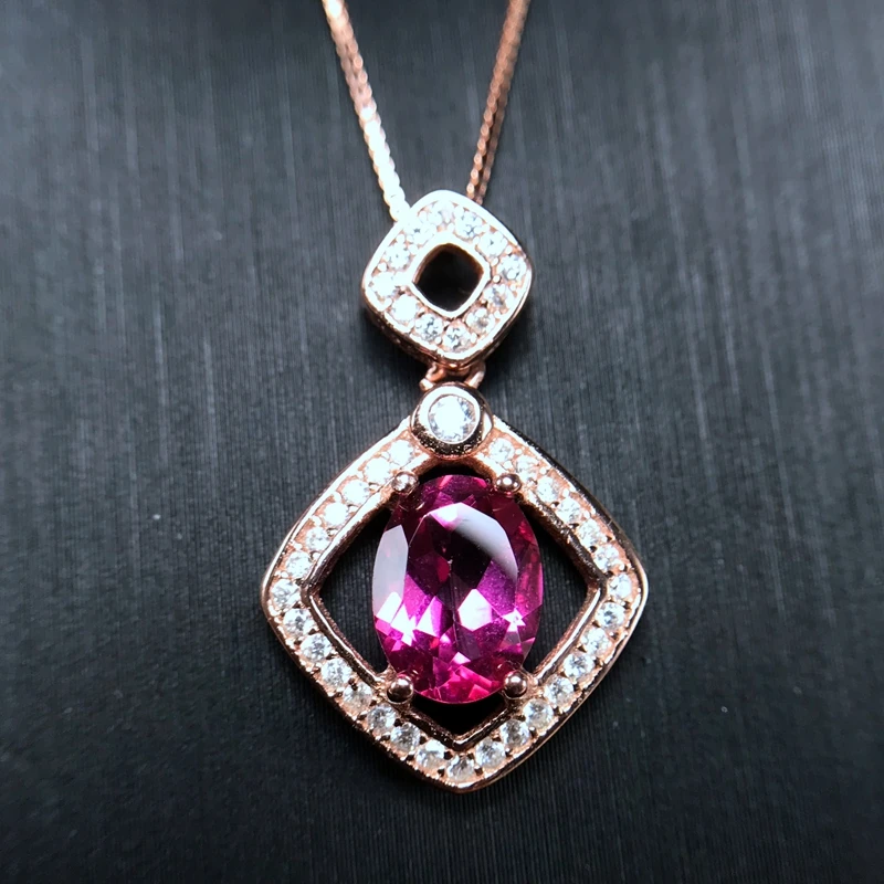 

Love style colorful Necklace 925 silver jewelry design special selling Topaz 1.5ct