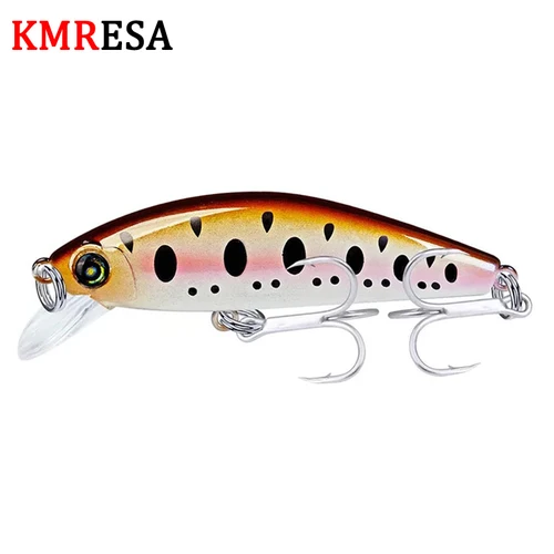 KMREA-señuelo de pesca de 1 piezas, 80mm, 11g, Minnow, cebo duro Artificial de calidad profesional, Wobbler, Lucio, aparejos de pesca, ojo 3D