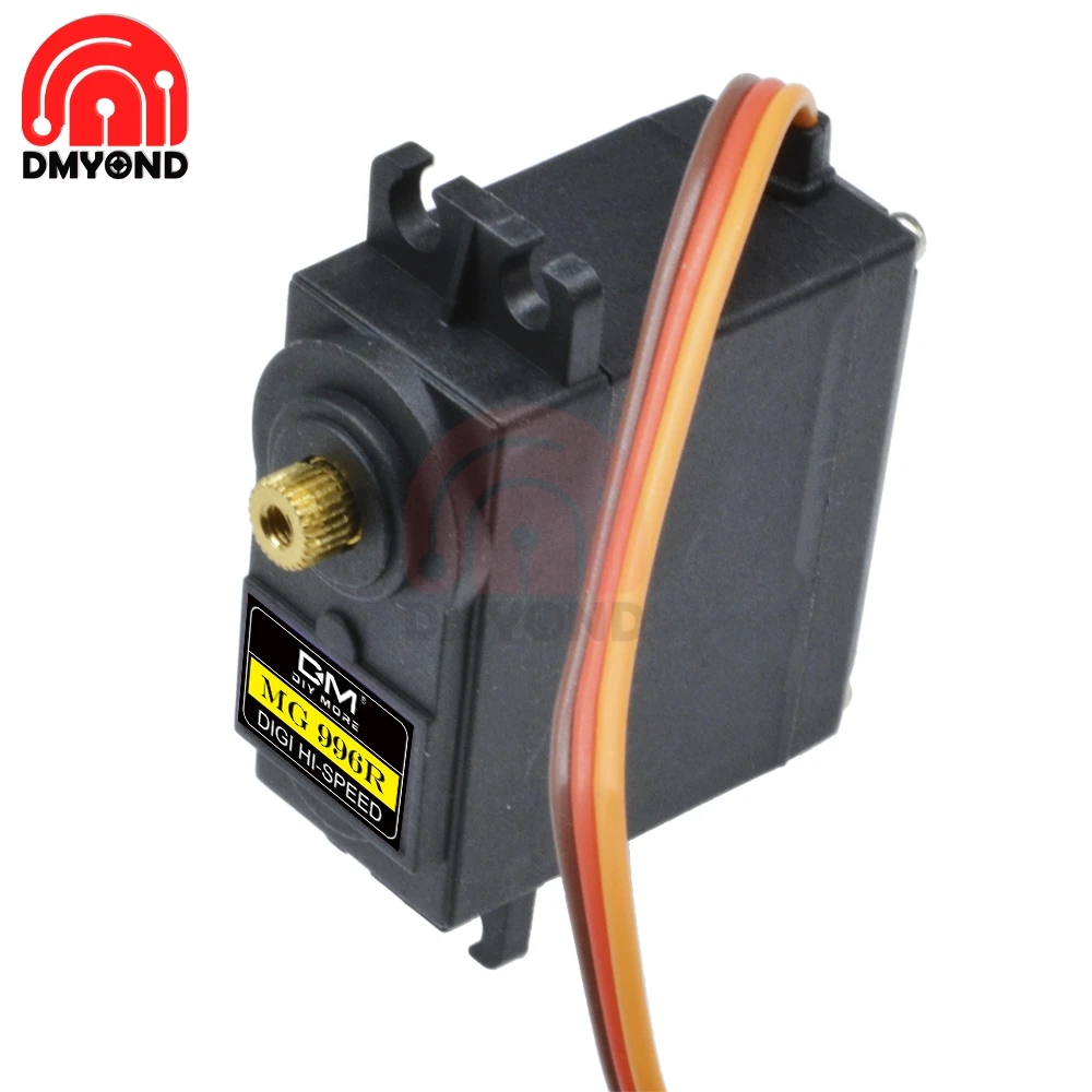Imagem -03 - Engrenagens de Metal rc Digitais Servomotor Alto Torque de Motor de Helicóptero Carro Barco Mg996 mg 996r Mg996r mg 996
