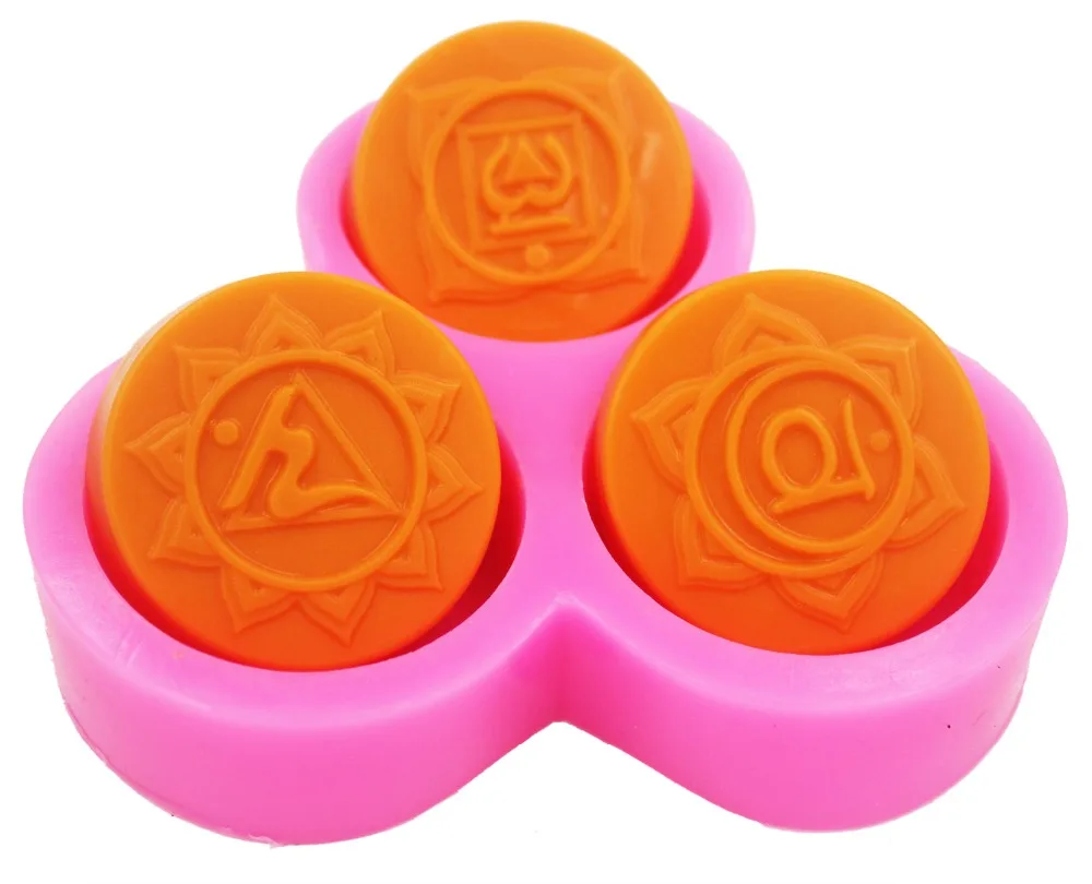 

3 Cavity Character Silicone Soap mold DIY Hangmade Craft 3d soap molds S567