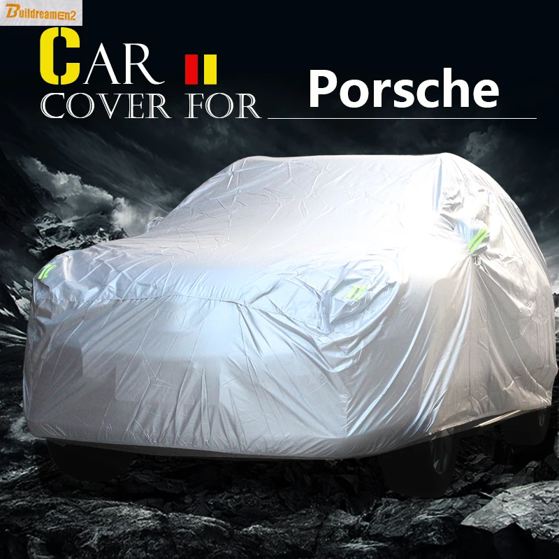 

Buildreamen2 Car Cover Outdoor Anti-UV Sun Rain Snow Scratch Dust Resistant Cover Waterproof For Porsche Macan Panamera Cayenne