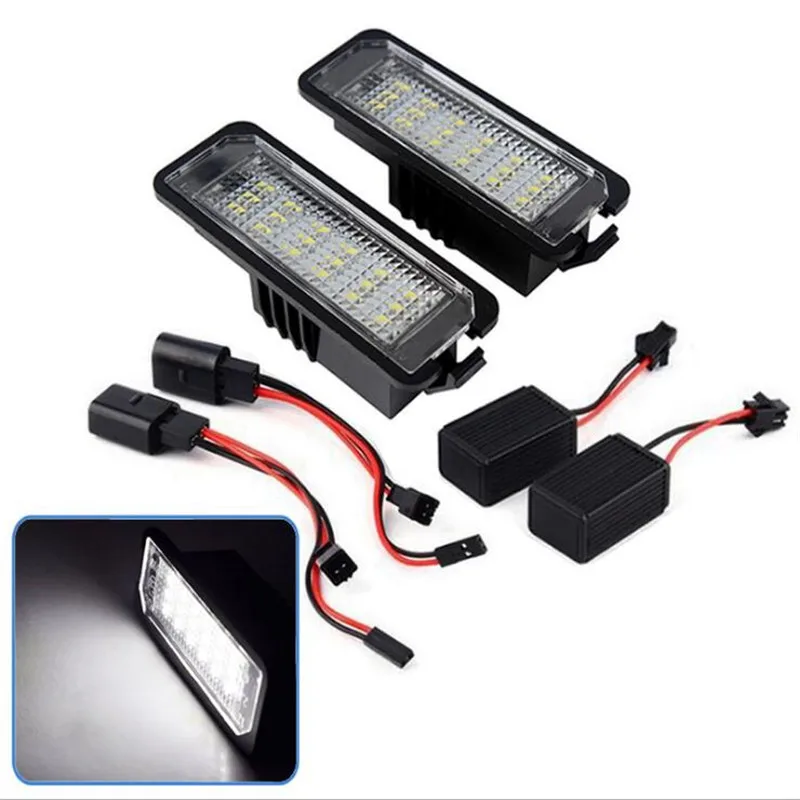

LED white License Plate Light Lamp for Volkswagen Golf Eos Lupo New Beetle Passat Scirocco Phaeton and for Porsche best selling