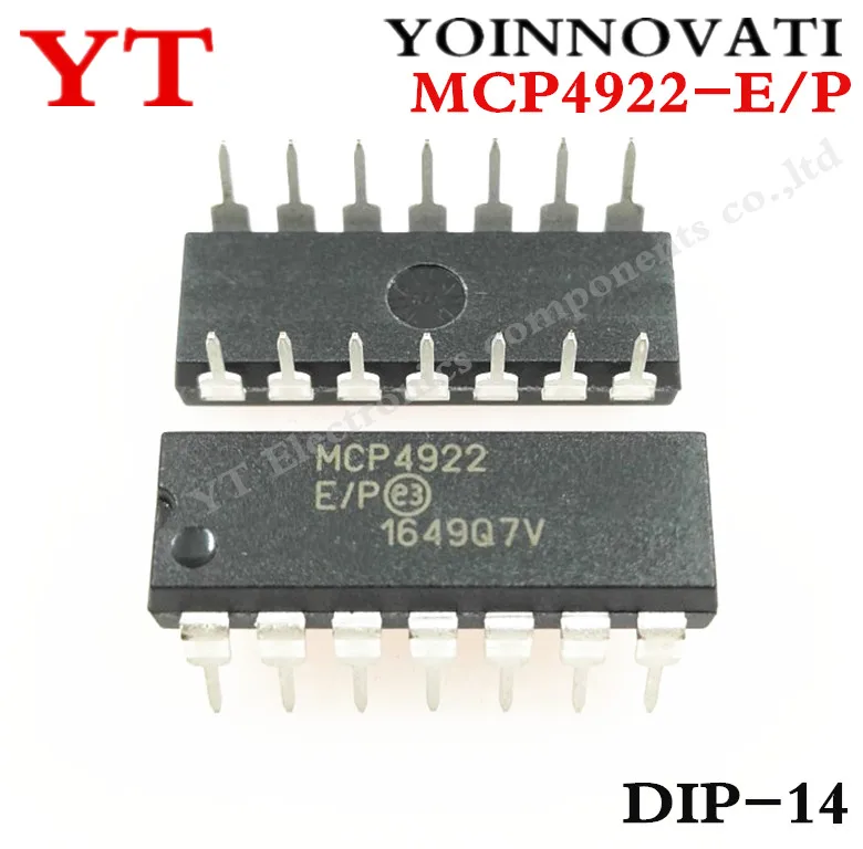 

5pcs MCP4922-E/P MCP4922 4922-E/P DAC 12BIT DUAL W/SPI 14DIP Best quality