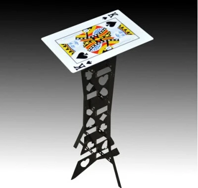 Alluminum Alloy Magic Folding Table(black,poker table) Magic Tricks Magician's Fold Up Table Stage Illusions Accessories Prop