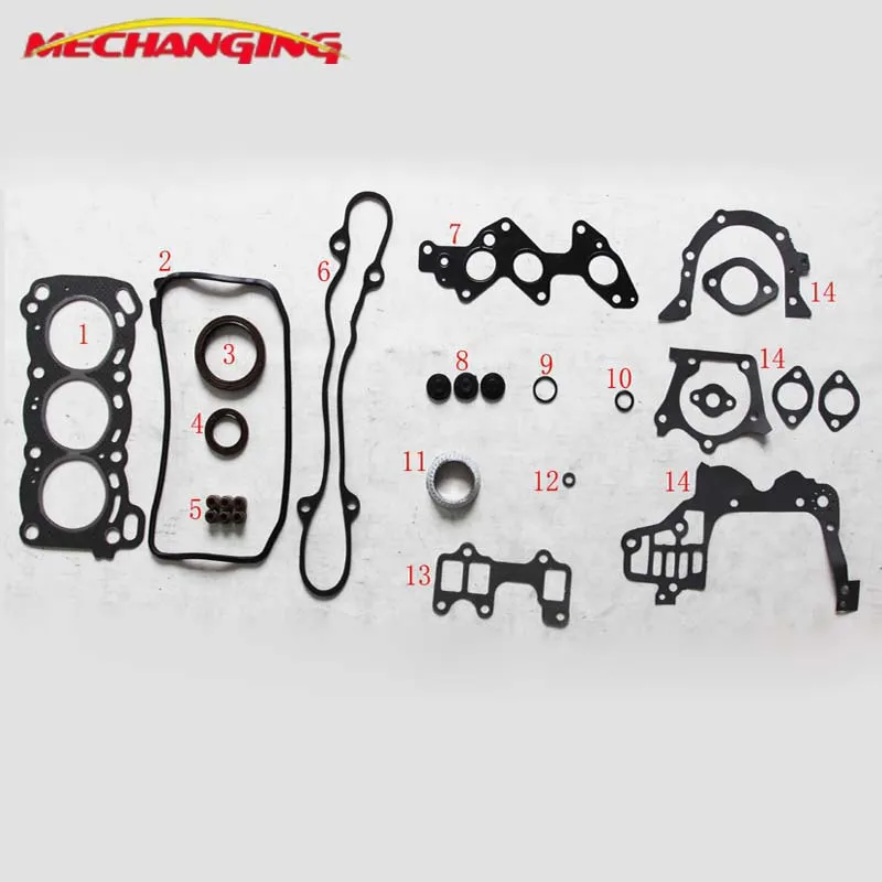 ED ED10 ED20 For DAIHATSU CUORE II III MOVE 0.8L Engine Rebuild Kits Full Set Engine Gasket 04111-87212 50127800