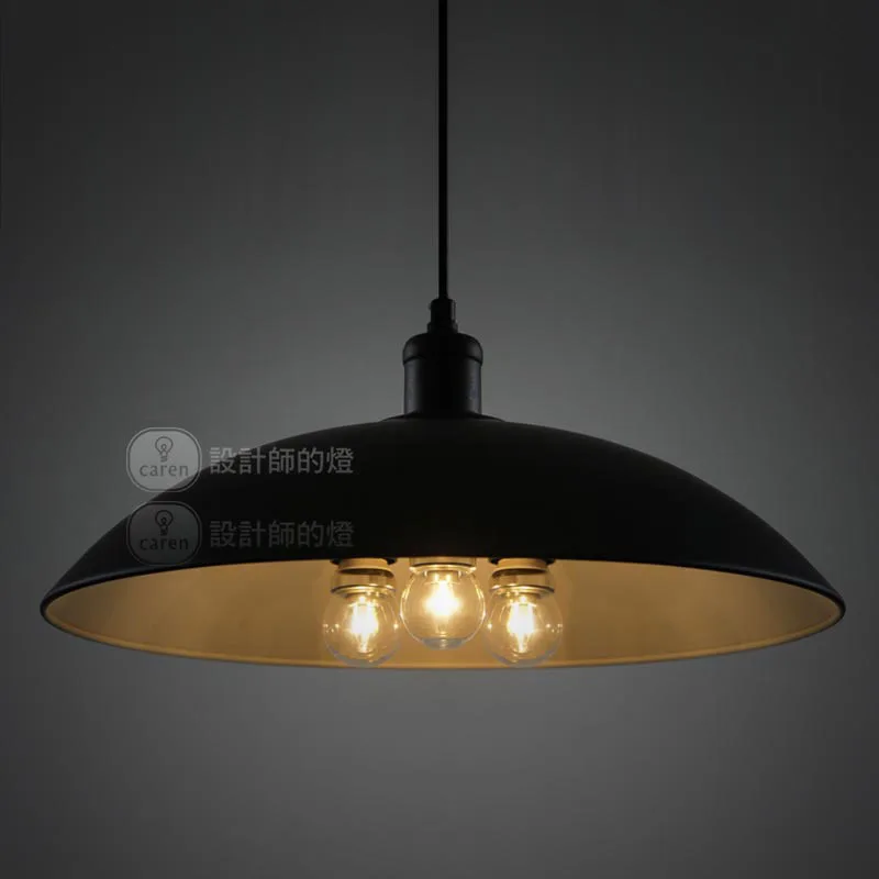 Dining Room Pendant Light Restaurant  Bedroom American country Rustic Pendant Lamp Denmark White/Black Painting Metal lighting