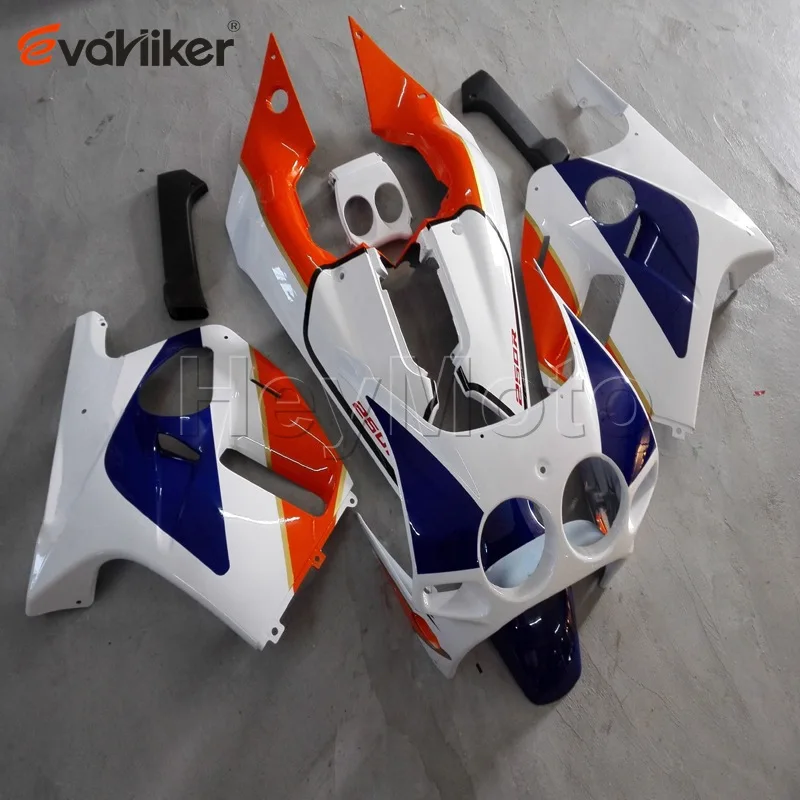 ABS fairing for CBR250 RR MC19 1988 1989 orange white CBR250RR 88 89 ABS plastic motor panels kit Injection mold