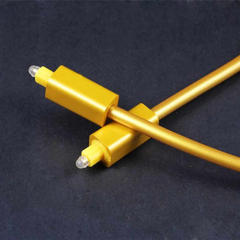 EMK Gold-Cable de fibra óptica para Audio Digital, Cable de conexión HD, 1m/2m/3m, 3,5mm, OD6.0