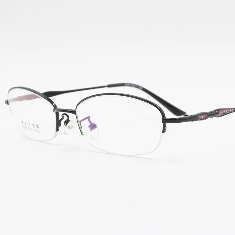 BCLEAR Lady Fashion Classic Alloy Opical Frame Women Vintage Semi-rimless Spectacle Frames Sexy Female Colorful Retro Eyeglass