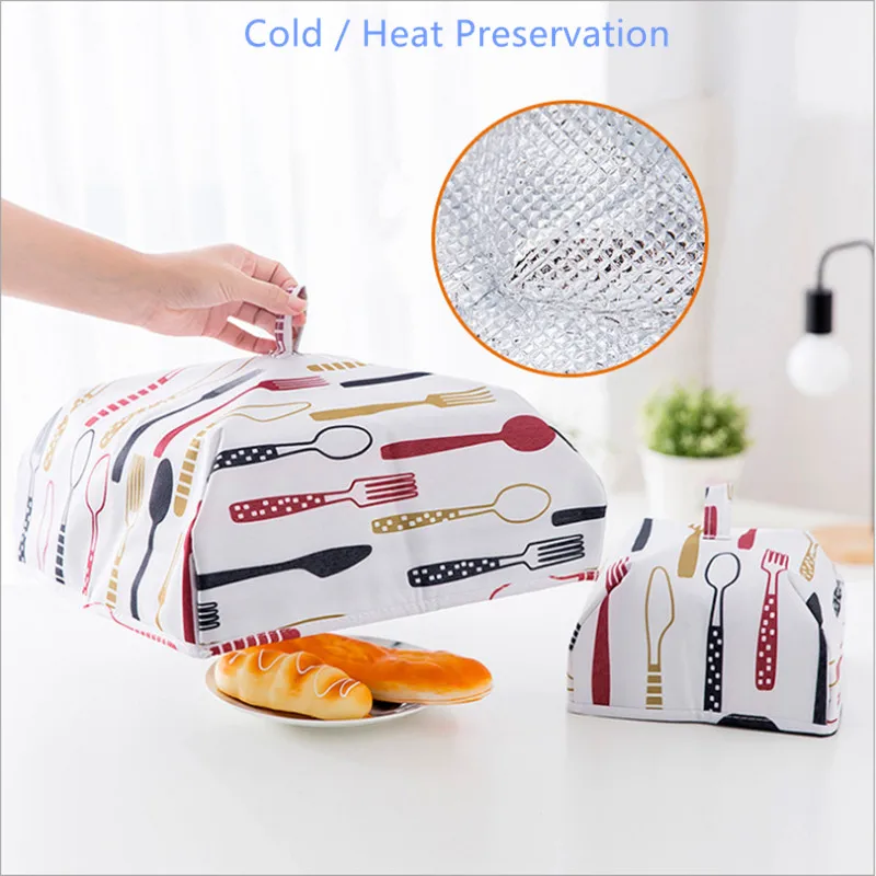 

Foldable Insulated Food Cover Winter Table Hot Food Insulation Cover Dish Keeping Pizza Hotdog Kitchen Table Accessories Tools