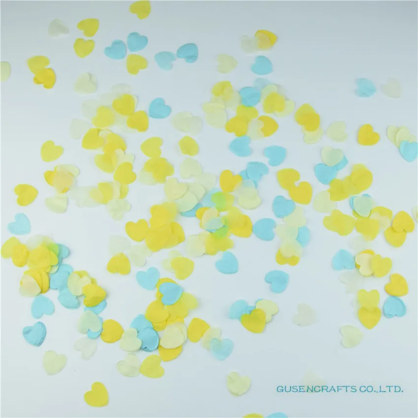 1500pcs /lot  Heart-shaped  light blue paper Confetti for wedding party baby shower decoration supplies