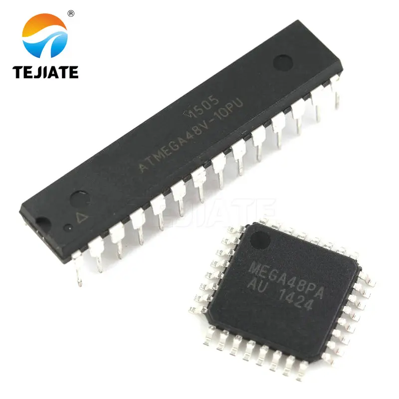 ATMEGA48PA-AU ATMEGA48 TQFP32 integrated circuit ATMEGA48V-10PU DIP 8-bit Microcontroller In-System Programmable Flash IC