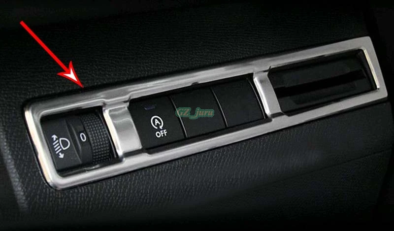 

Car styling Stainless Steel Head Light Switch Button Cover Trim For Peugeot 3008 GT 2016 2017