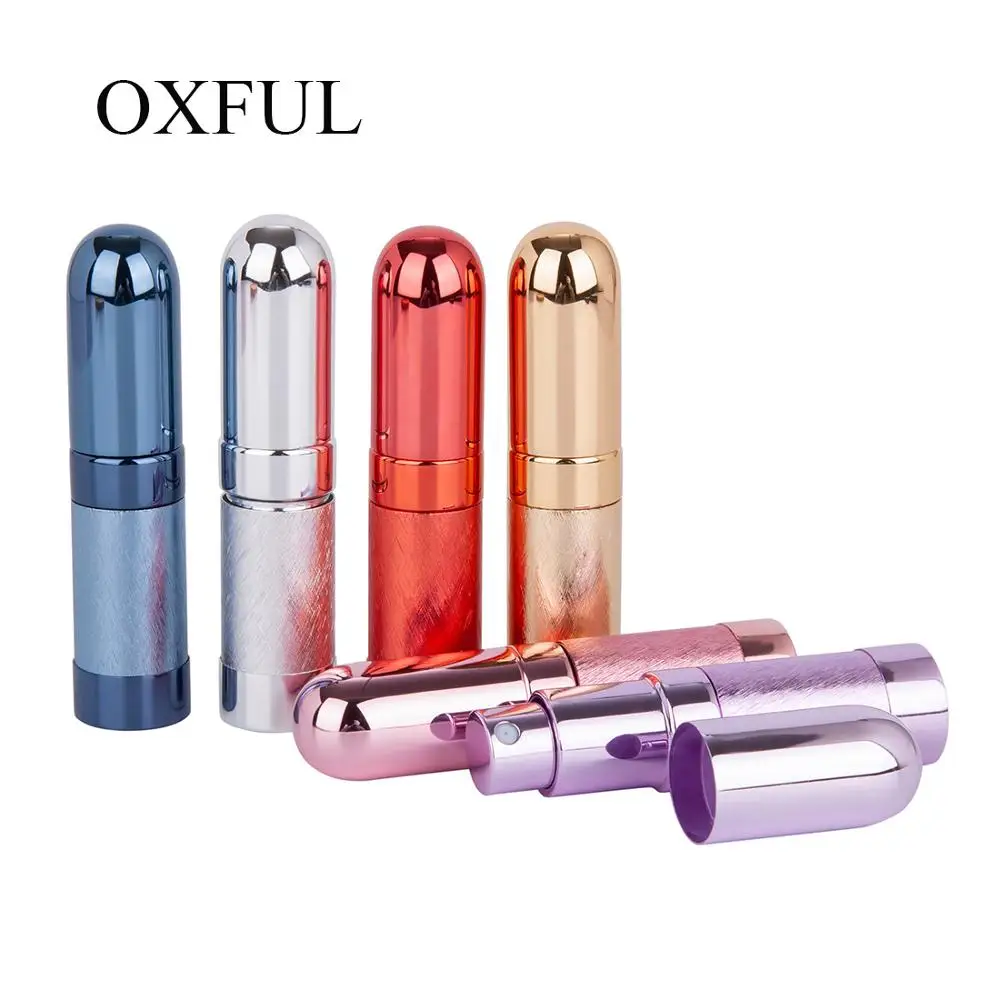 

1pc 6ml Metal Perfume Bottle Mini Portable Travel Refillable Perfume Atomizer Bottle For Spray Scent Pump Empty Parfum Bottle