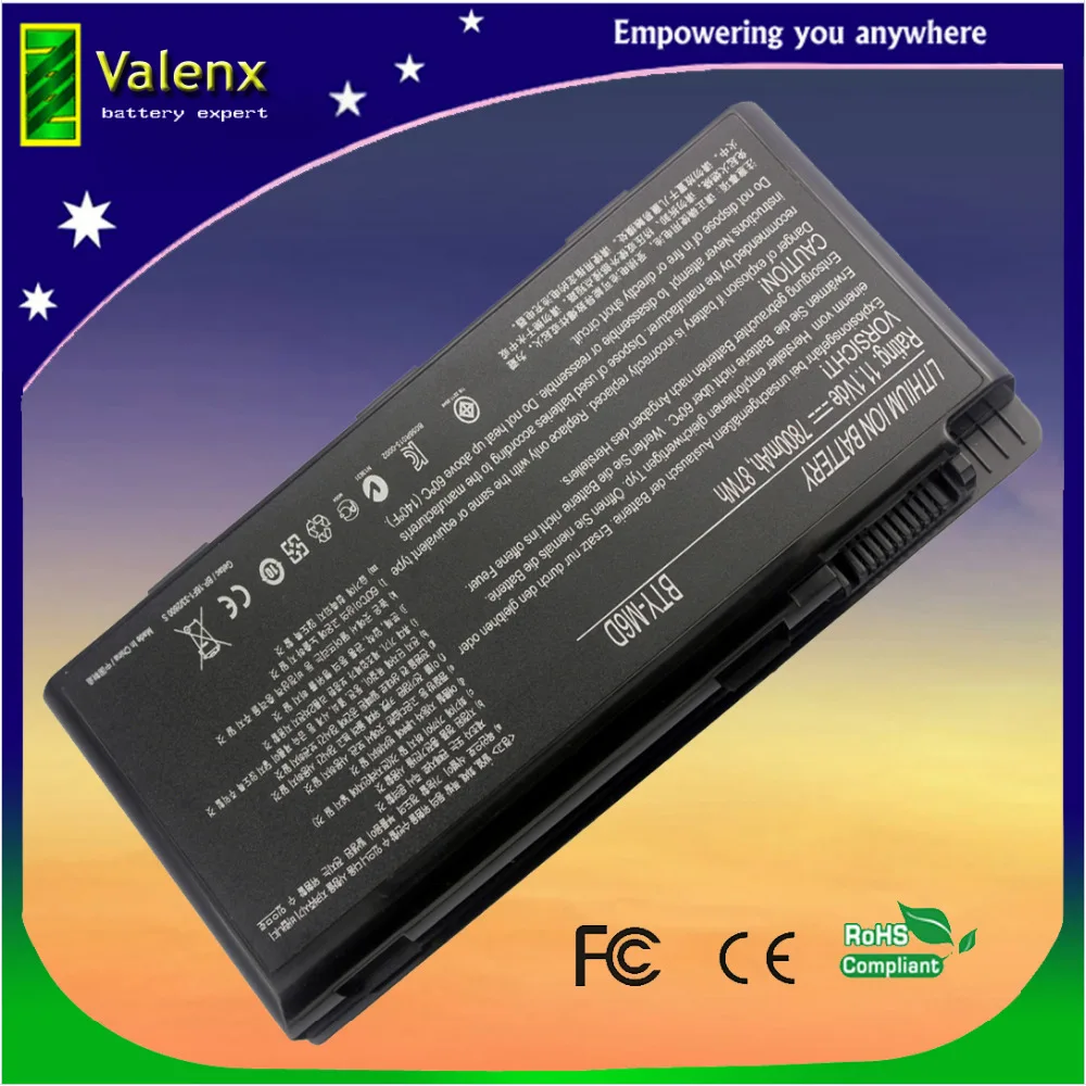 

laptop battery BTY-M6D for MSI GT660 GT663 GT683 GT685 GT70 GT780 GT783 GX60 GX660 GX680 GX780 S9N-3496200-M47