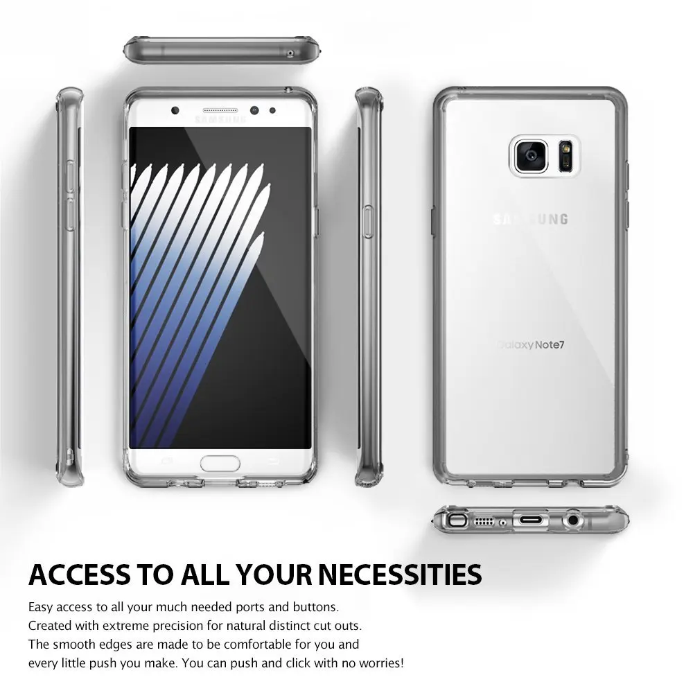 Ringke Fusion for Galaxy Note 7 Case Flexible Tpu and Clear Hard Back Cover Hybrid Note FE Case for Galaxy Note Fan Edition