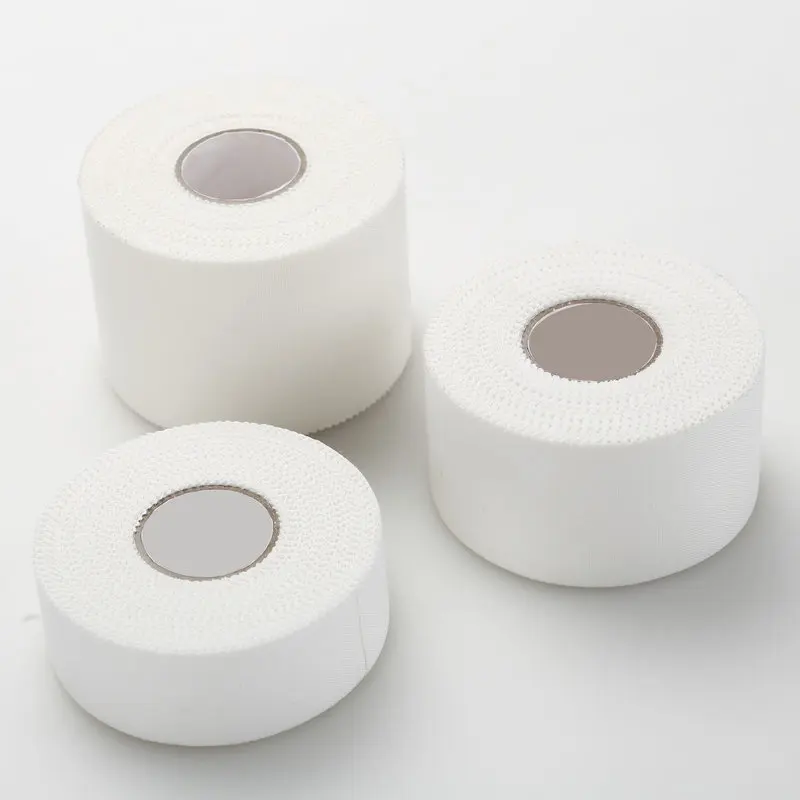 10M 50/38/25mm 100% Cotton White Athletic Tape Elastoplast Easy Tear By Hand With Zigzag Edges Muscle Elastic Bandage Sports