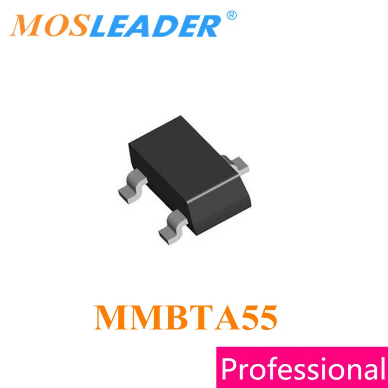 

Mosleader MMBTA55 SOT23 3000PCS MMBTA55LT1G PNP 30V 60V 0.5A 500mA High quality