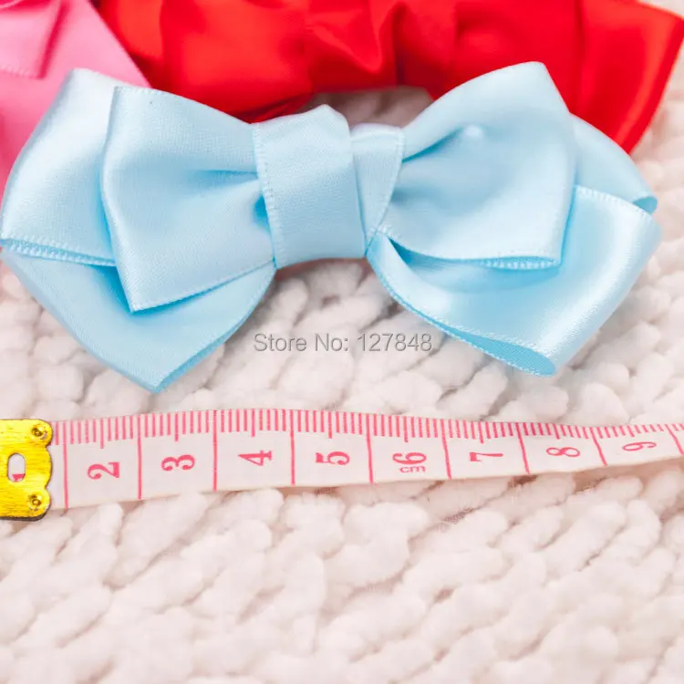 Pet hairpin pet headdress three large satin bow barrette hair accessories cute dog trend 50PCS/LOT