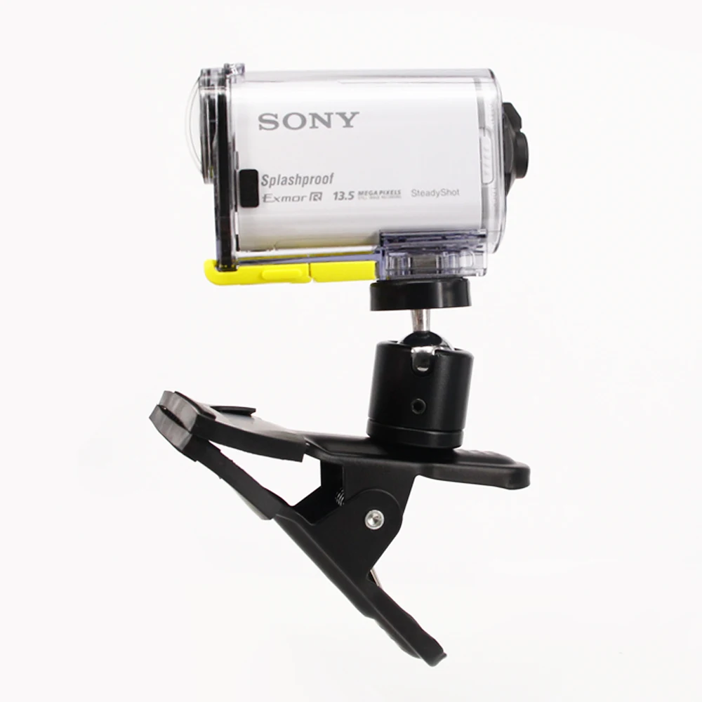Clip de sujeción multifunción con cabezal de bola para cámara de acción Sony HDR-AS100V AS30V AS200V HDR-AZ1 X1000V