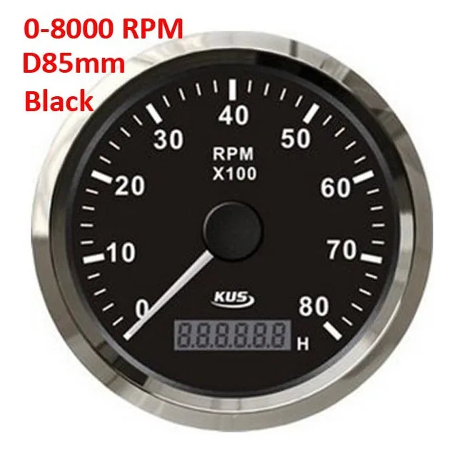 85mm tachometer/speedometer 8000rpm for vehienlar motorcycle auto car truck boat marine sailng yatch instrument gauge accessory