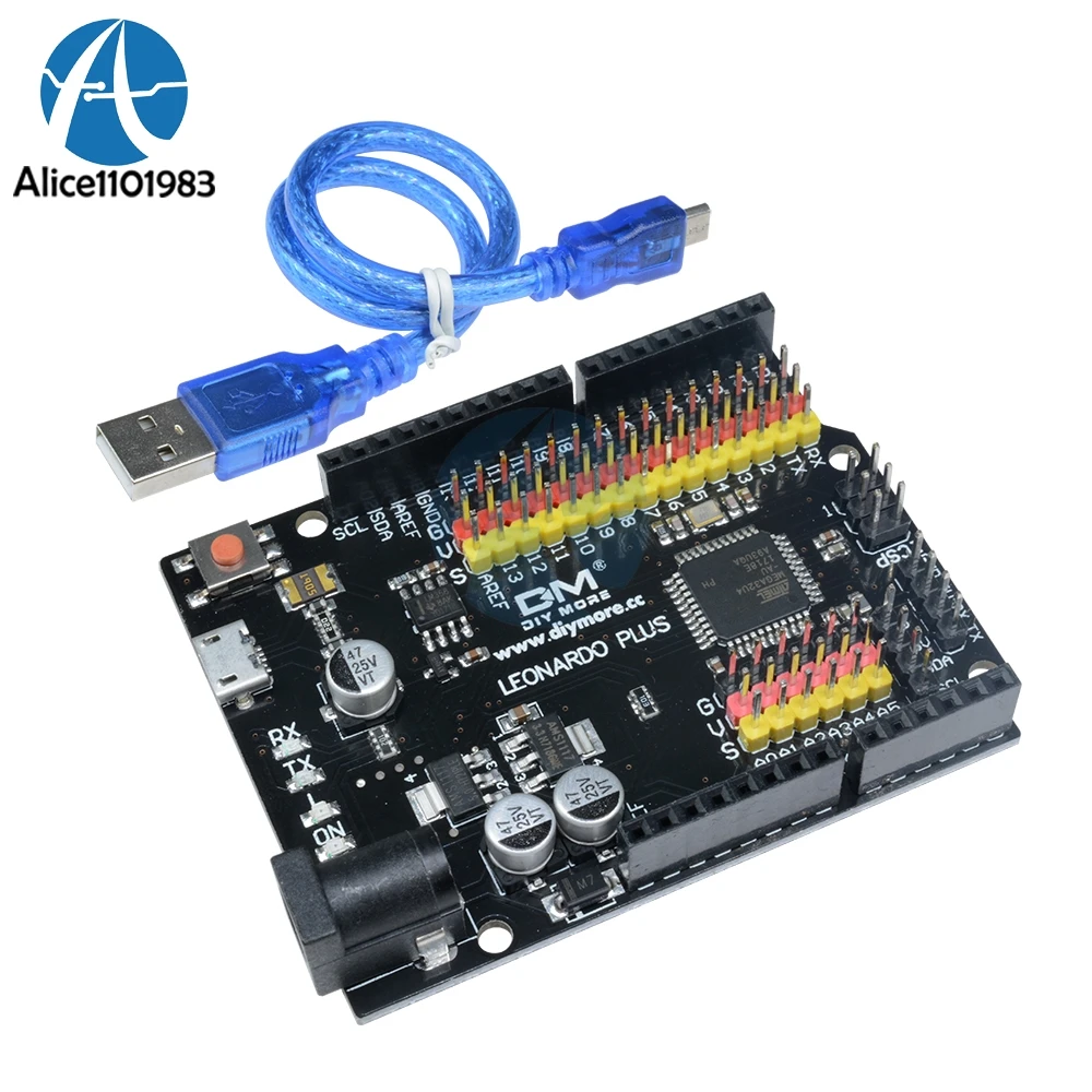 Leonardo R3 Plus Board CH340 G CH340G ATmega32U4 ATmega32U4-AU Microcontroller Micro USB Module Compatible For Arduino Cable