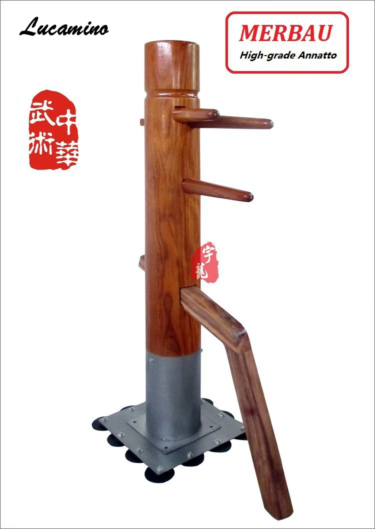 

Merbau Rosewood Patent stand column Wing Chun Wooden Dummy,top grade quality professional one punch man kungfu train mook jong