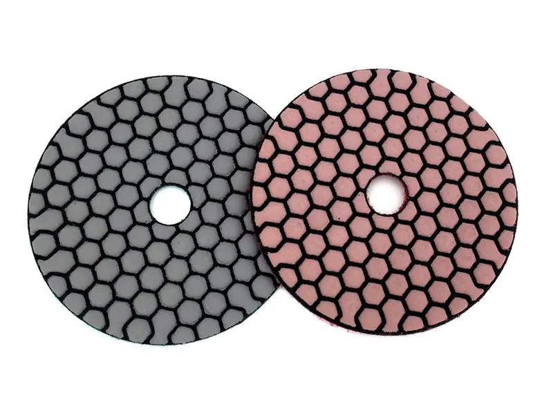 RIJILEI 6 Stück 100mm Trockenpolierpads 4 Zoll Scharfer Typ Steinpolierpads für Granit Marmor Schleifscheiben Boden – Detail 4