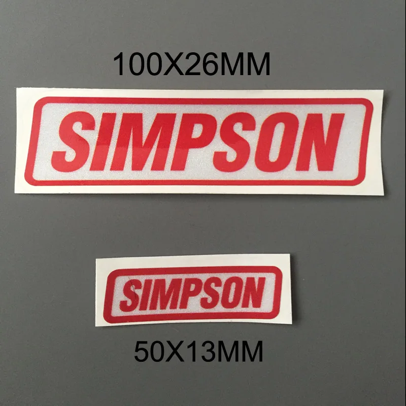 Personality helmet stickers Simpson Reflective sticker DIY Motorcycle sticker helmet visor sticker