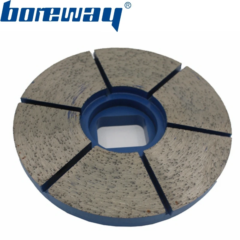 Boreway 5 Inch D125x37.5x7T Diamond Metal Grinding Disc Cup Wheel Snail Lock Grinding Wheel For Chamfering Granite Marble Stone