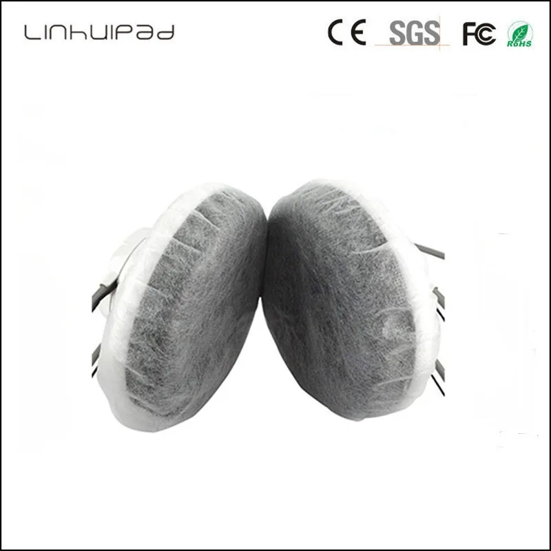 linhuipad White Sanitary Headphone Covers headsets cushions Stretchable Fabric hygiene earcup earpads 5000PCS/LOT( M sizi 10 CM)