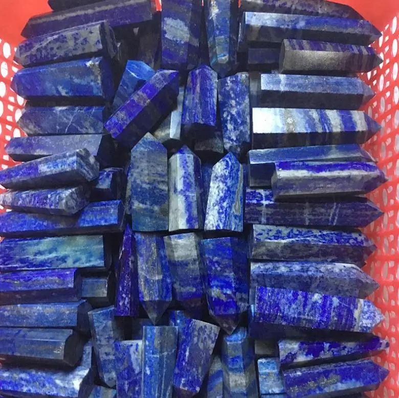 1 kg Natural lapis lapis crystal column, lapis lapis single tip six prisms put pieces wholesale