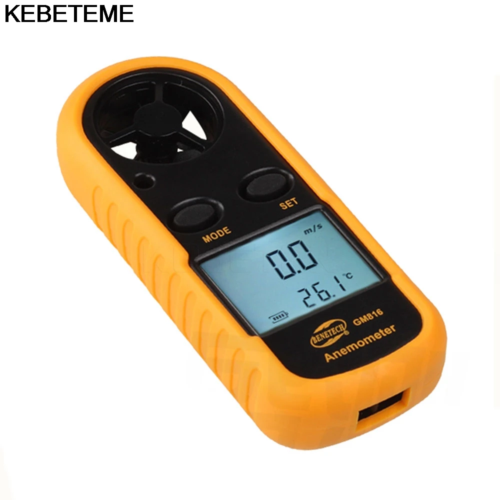 Smart Anemometer Digital Hand-held Wind Speed Gauge Meter Thermo Anemometer And Infrared Thermometer With LCD Backlight Display