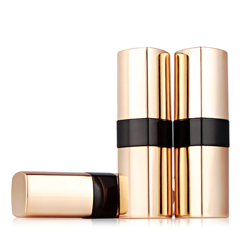 New Arrival Empty DIY Lip Balm Lipsticks Tubes Luxury Gold Makeup PP Packaging Containers for Women Travelling 20pcs/lot