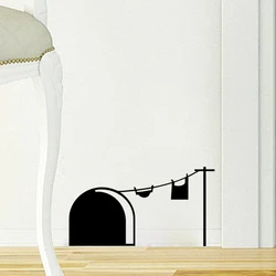 Funny Mouse Hole Wall Stickers Cartoon Rat Hole Removable Mural Christmas Home Decor Bedroom Living Room Decoration Decals