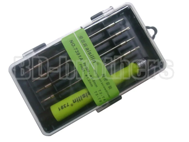 

5 in 1 Screwdrivers Kit T2 T4 T5 T6, 0.8 1.2Pentalobe, 1.2 1.5 Phillips Screwdriver for Tablet Laptop Cell Phone Repair 100sets