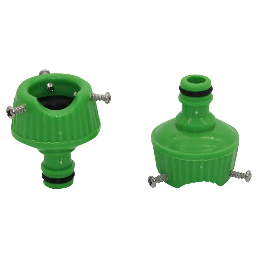 

2Pcs Universal Water Faucet Nipple Connector with 3 Pcs Fastening Bolt Watertap to Hose Pipe Snap Connector Irrigation Pipe Tool