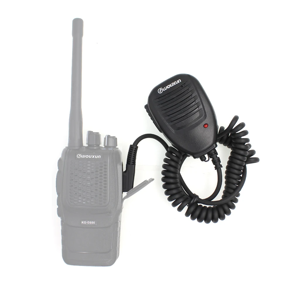 Original WOUXUN Microphone Wired Stereo PTT Speaker Microphone for KG-UVD1P KG-UV6D KG-UV8D KG-UV899 KG-UV9D Plus Portable Radio