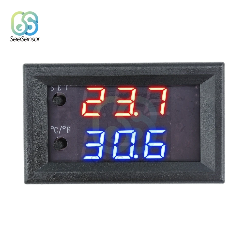 W1209WK W1219 DC 12V LED Digital Thermostat Temperature Control Thermometer Thermo Controller Switch NTC Sensor Probe Cable